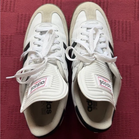 Adidas Samba White Sneaker Shoes Size 9 - Picture 4 of 11